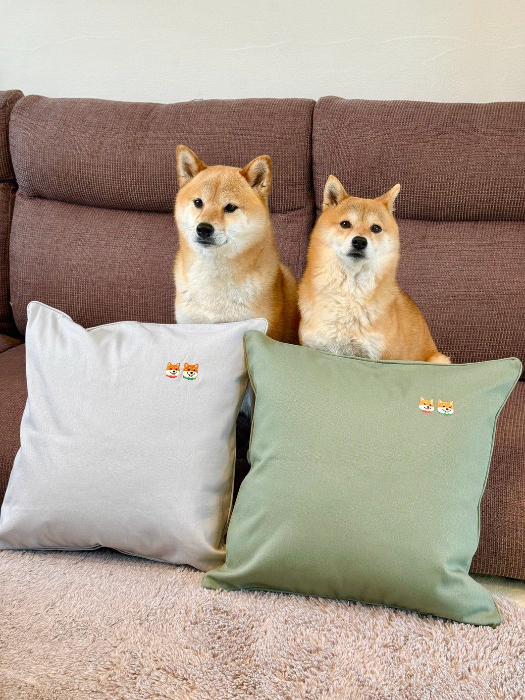 【数量限定！】ふくとむのワンポイント刺繍　クッションカバー